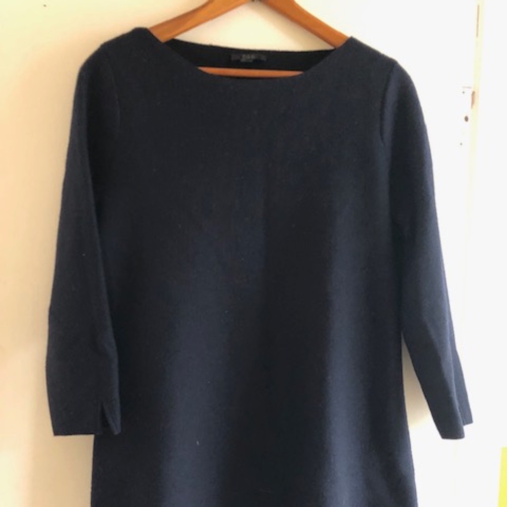 COS navy blue wool blend sweater - medium